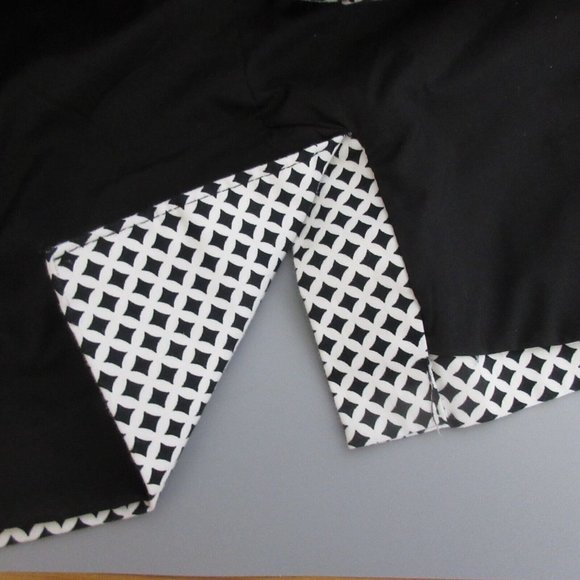 Cato One Button Blazer Plus 22W Black White Diamond Print Lined Pockets Career - Picture 7 of 9